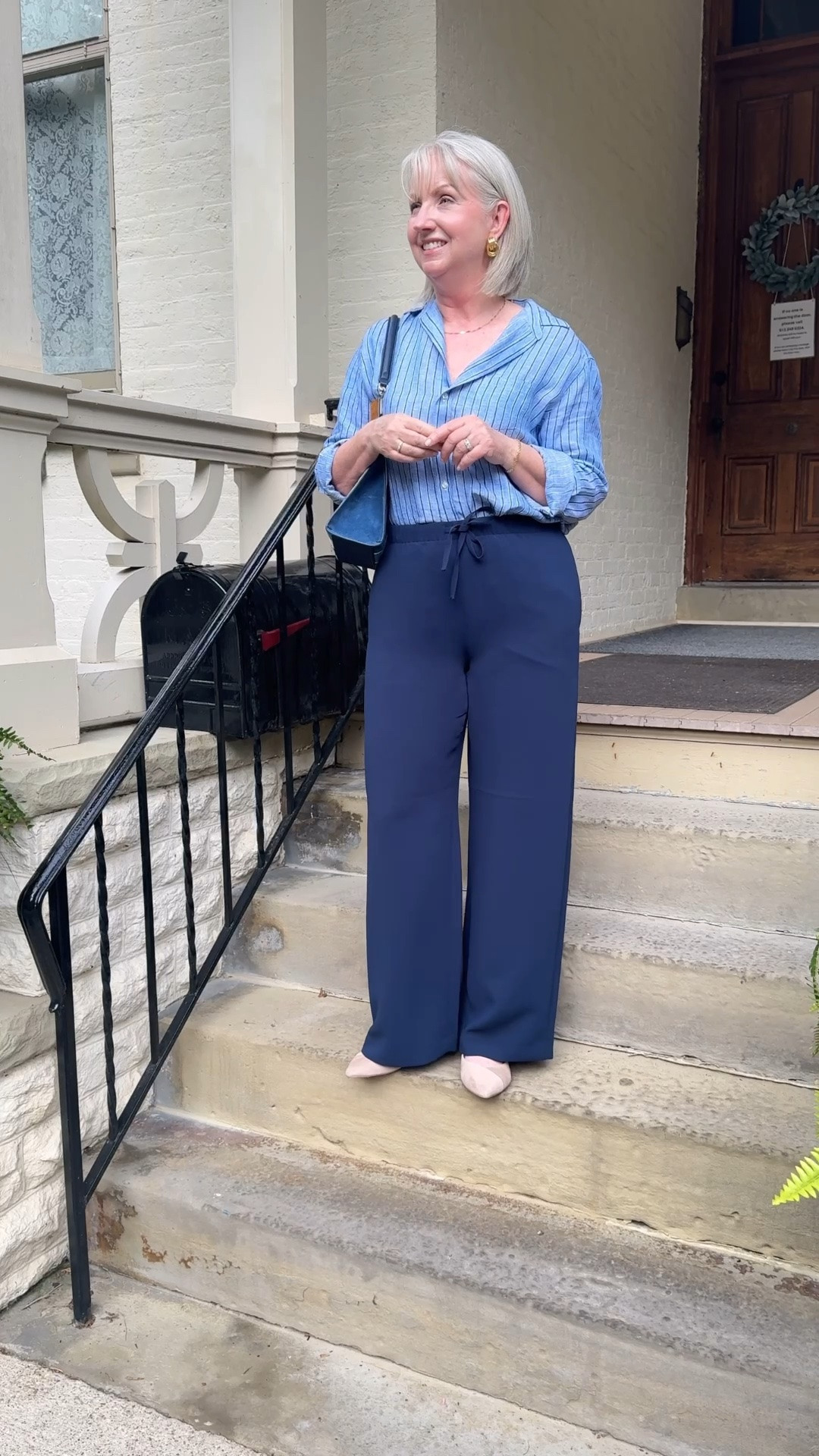 Blue on navy is something that can never go out of style. I’m loving these new pants from Aritzia.

#LTKMidsize #LTKTall #LTKootd