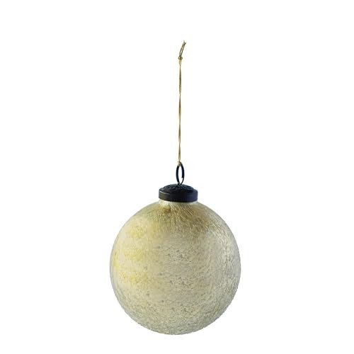 Creative Co-Op Round Glass Seeded Ball Ornament, Antique Gold Finish | Amazon (US)