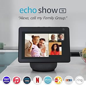 Certified Refurbished Echo Show 10 (3rd Gen) | HD smart display with motion and Alexa | Charcoal | Amazon (US)