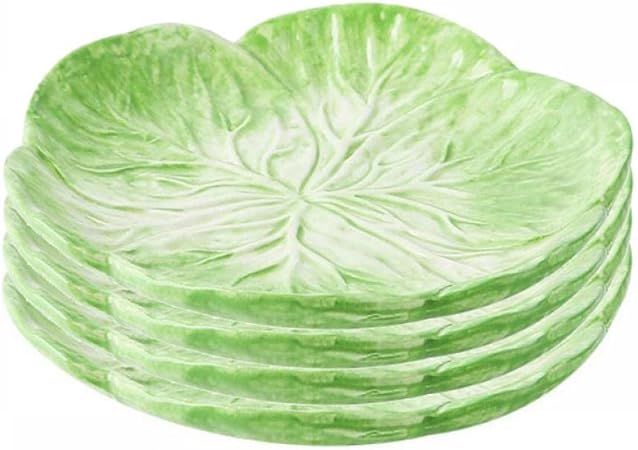 Gaolinci 7.5 Inches Cabbage Series Cartoon Ceramic Dinner Plate(Set of 4) | Amazon (US)
