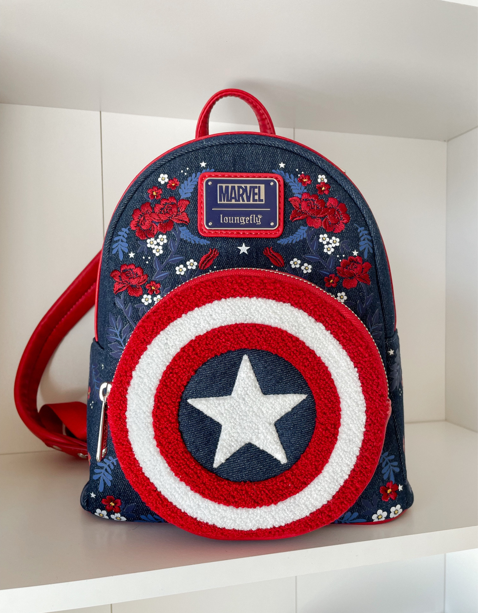Gift idea for Marvel girlies - Floral Captain America Loungefly mini backpack! ⭐️ 

#LTKunder50 #LTKFind #LTKstyletip