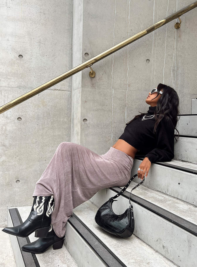 Harriette Maxi Skirt Slate Grey | Princess Polly AU