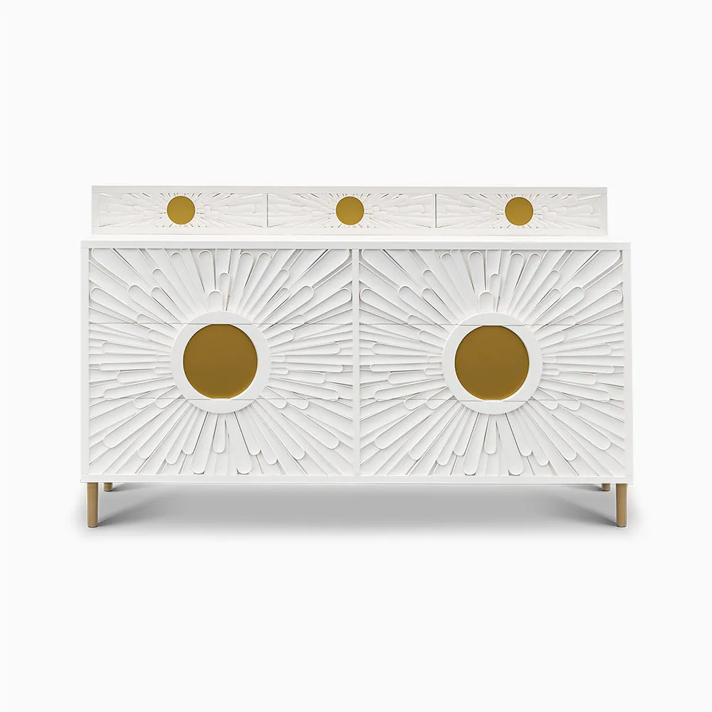 Best SellerHelios'Sunlit Flower Embossed Pattern Dressers, 63" | Hernest