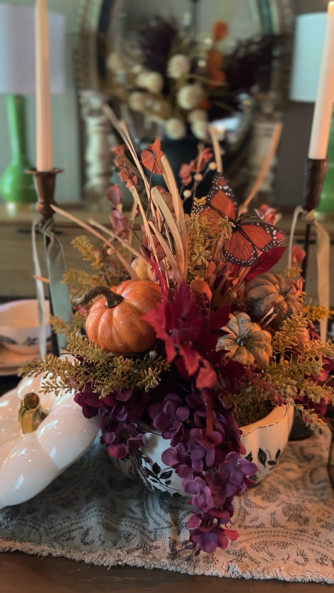 Make a unique fall centerpiece like I did with this @walmart harvest collection, soup toureen. The fabulous Lazy Susan from @amazon makes the project so much easier. Check out the stems from @michaels

#LTKSeasonal #LTKHome #LTKFallSale