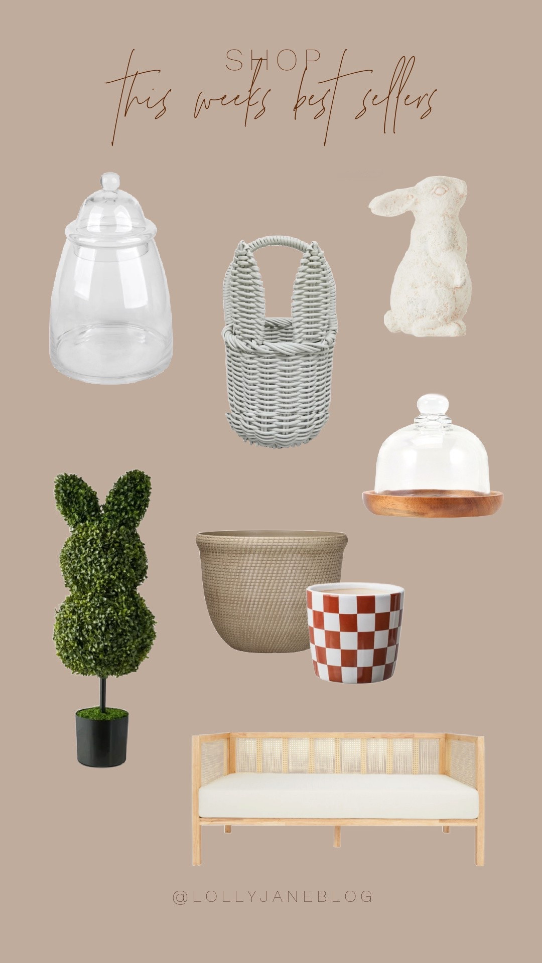 Bestsellers you need for the season! ✨

Freshen up your space with stylish planters, add a cozy touch with a chic glass glass jar dish & easter decor for days! kick back on the trendiest coastal rattan. Headed on a getaway? Grab the must-have bunny topiary for Easter! Plus, the gorgeous glass bon bon jars are perfect for organizing with style.

From Walmart to At Home, Etsy, Target to Paynes Grey—shop the best in home & lifestyle before they’re gone!  #TrendingNow #HomeStyle #SpringReady

#LTKSpringSale 

#LTKHome #LTKSeasonal #LTKStyleTip