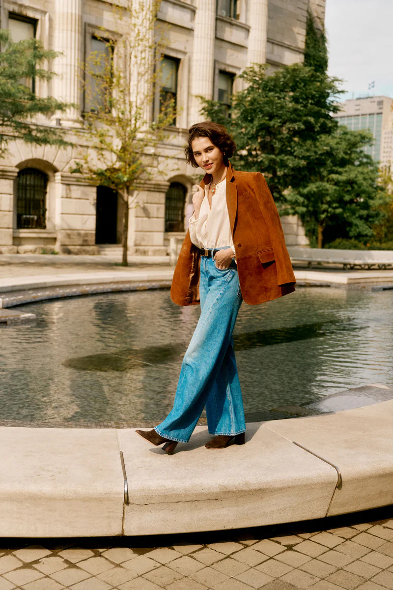 Toffee Suede Leo Blazer | Tuckernuck (US)