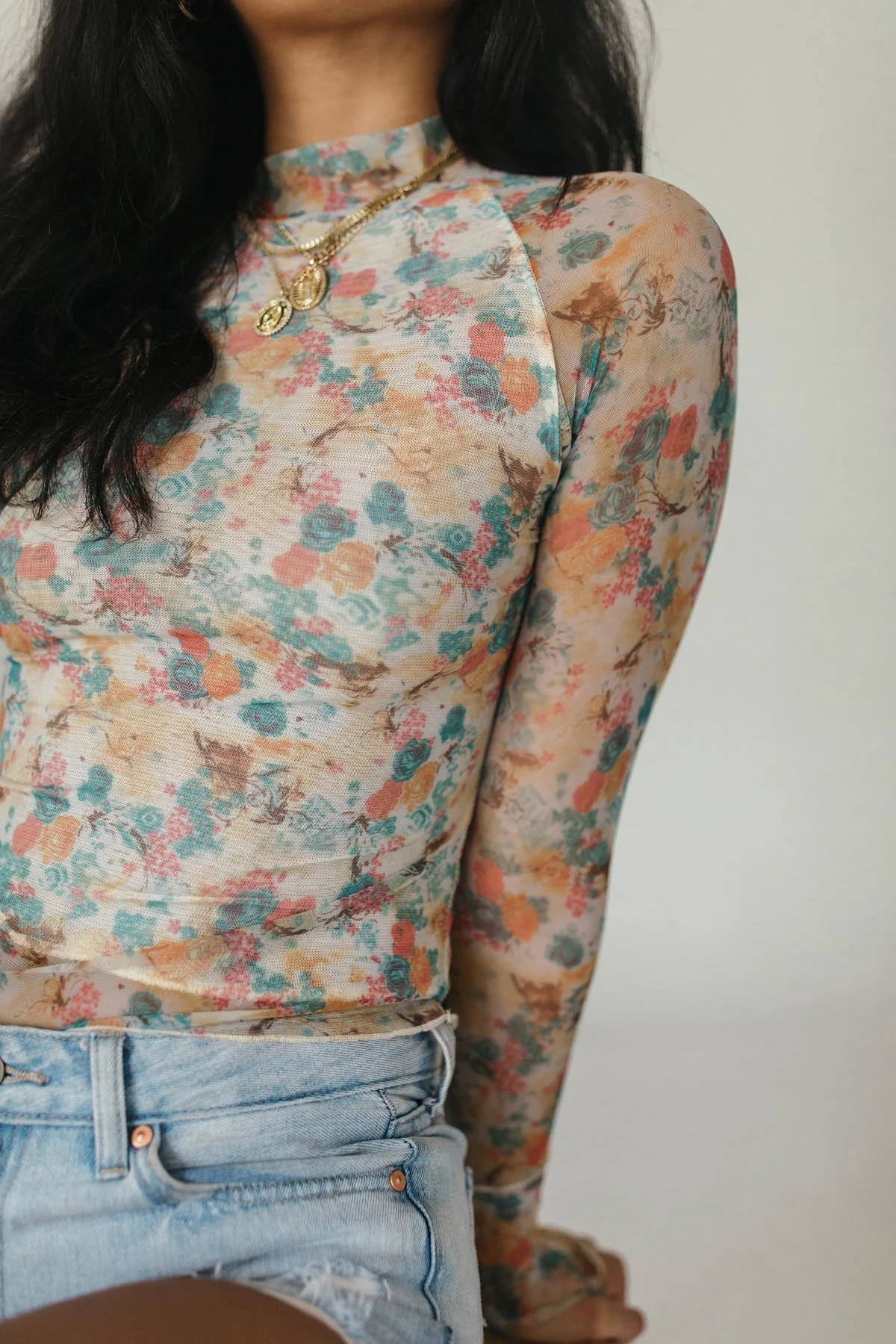 Elena Blue Floral Top | The Post