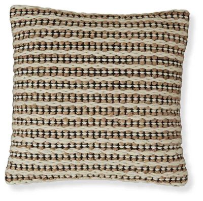 Signature Design by Ashley Nealington Casual Square Wool and Jute Pillow with Stripe Design, 20" ... | Walmart (US)