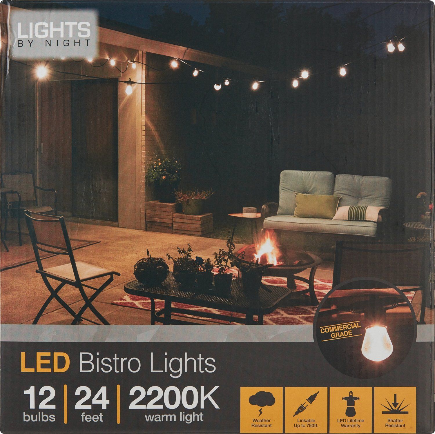 Lights By Night LED Bistro String Lights | Academy Sports + Outdoor Affiliate