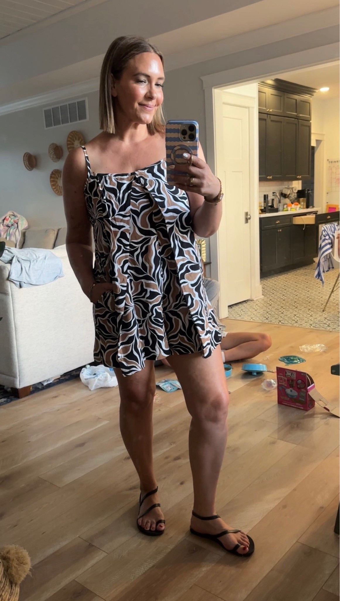 Loving this romper for a summer outfit, and it doubles as a swim coverup! Wearing a size medium! Has pockets and adjustable straps 🫶🏼

#LTKootd #LTKSwim