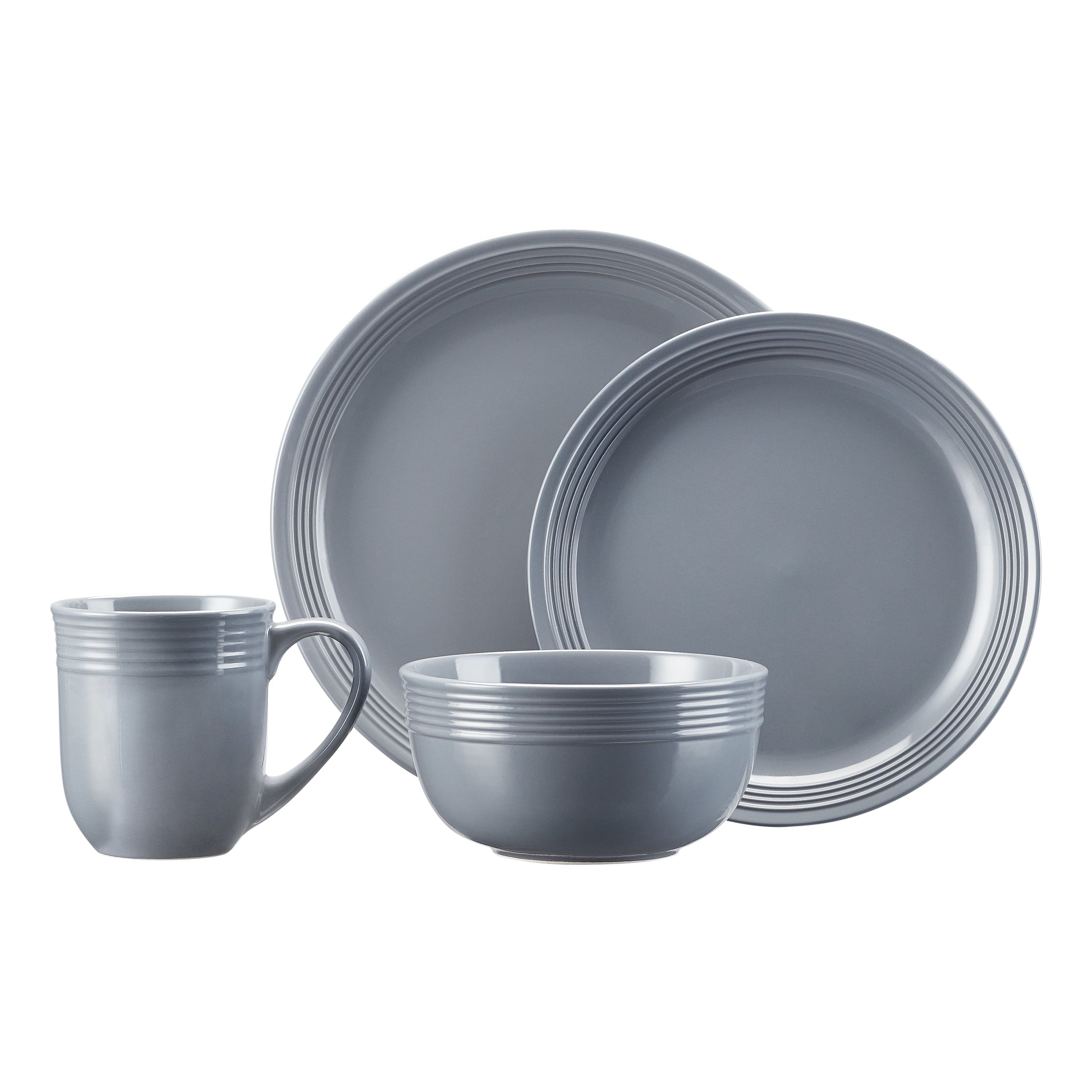 Mainstays Chiara 16-Piece Gray Dinnerware Set | Walmart (US)