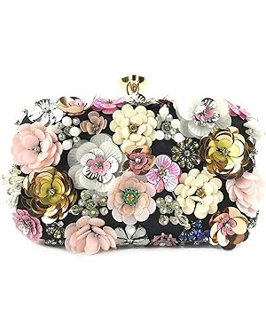 Lanpet Women Clutches Flower Evening Handbag Chain Strap Shoulder Bag | Amazon (US)