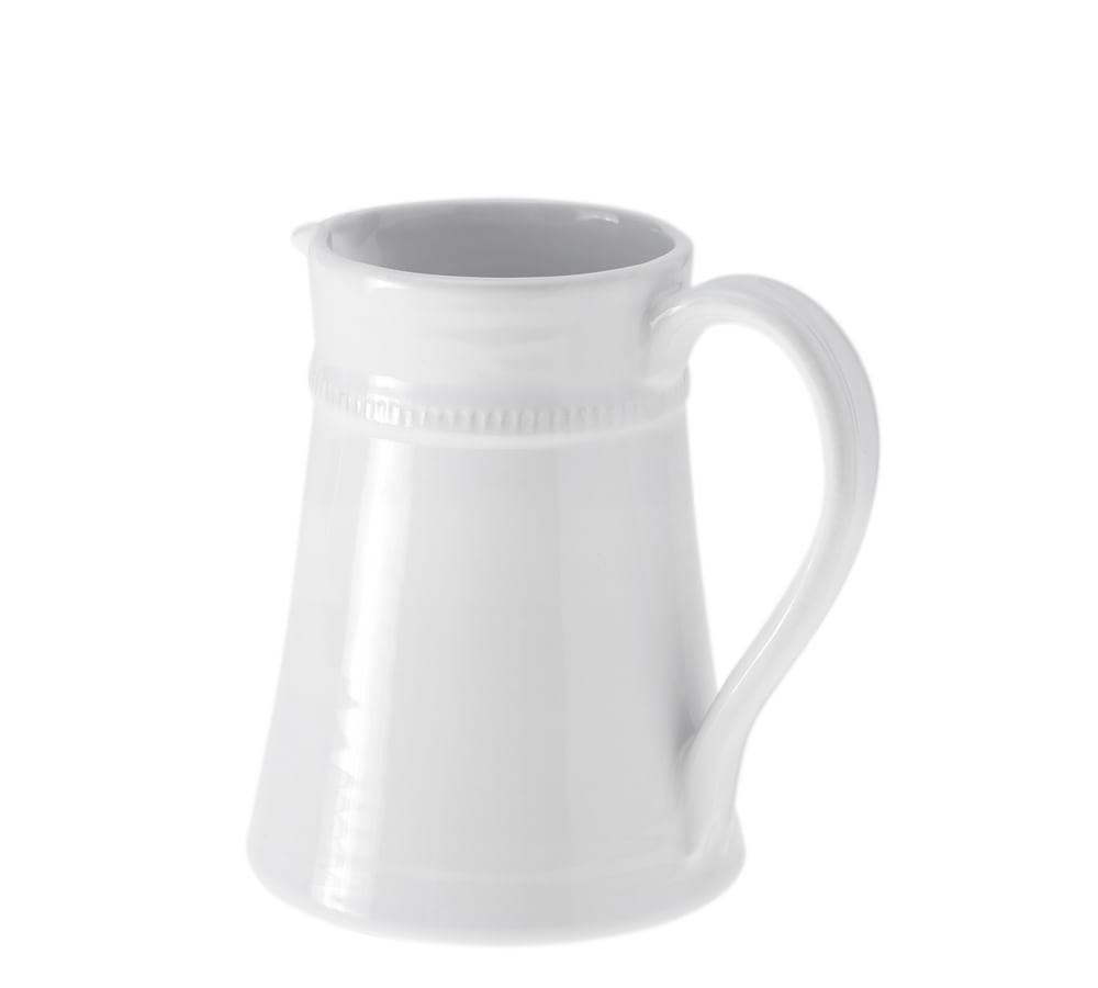 Gabriella Straight-Sided Pitcher, White | Pottery Barn (US)