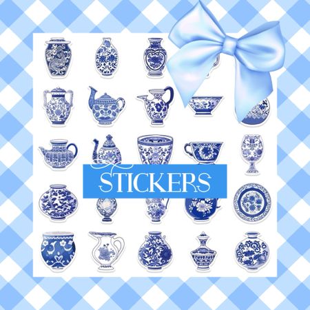 Ginger jar stickers, grandmillennial home, chinoiserie, blue & white 

#LTKFindsUnder100 #LTKFindsUnder50 #LTKHome