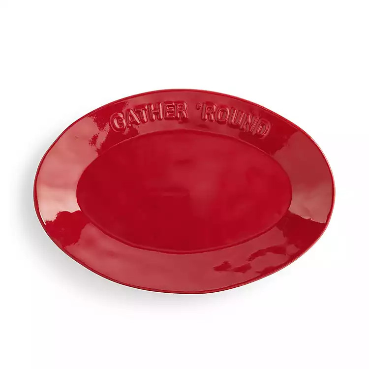 Gather 'Round Oval Christmas Serving Platter | Kirkland's Home