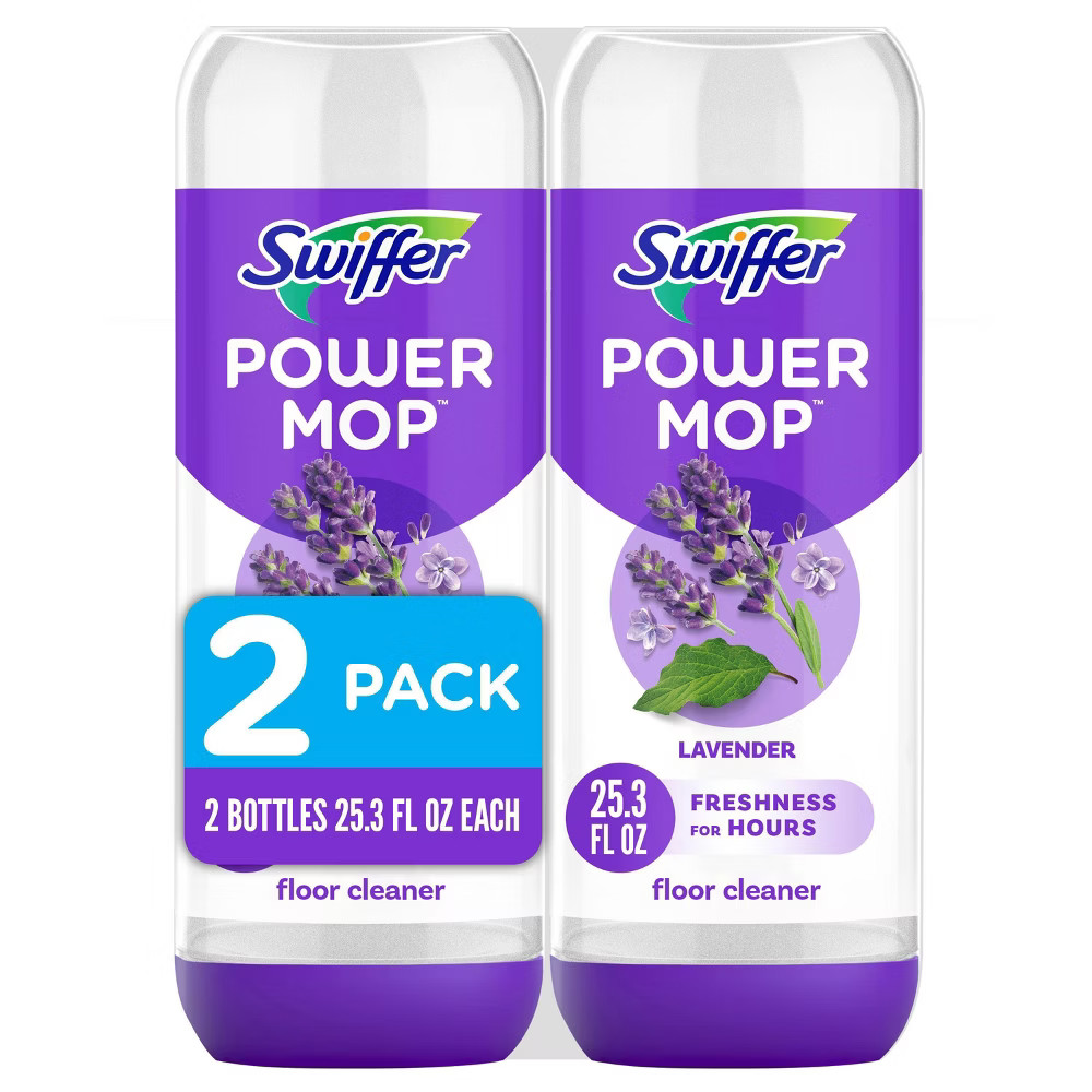 Swiffer Power Mop Floor Cleaning Solution - Lavender - 25.3 fl oz/2ct | Target