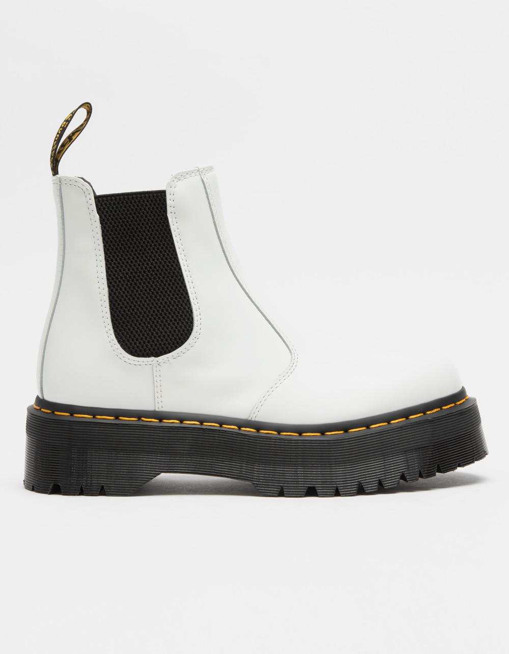 DR. MARTENS 2976 Quad Platform Womens White Chelsea Boots | Tillys