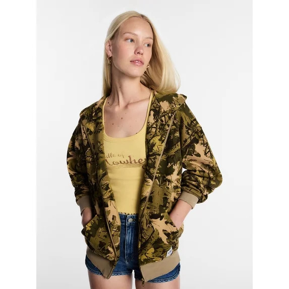 Kacey Lee Women's Middle of Nowhere Fleece Zip Up Hoodie with Long Sleeves, Sizes XS-XXL | Walmart (US)