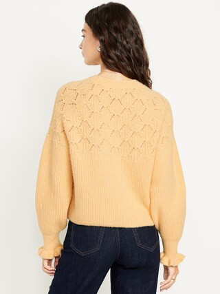 Loose Crew-Neck Cropped Sweater | Old Navy (US)