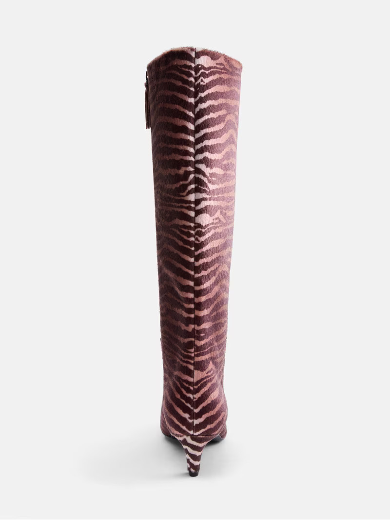 Scoop Women\u2019s Two Tone Kitten Heel Knee High Boots, Wide Width Available | Walmart (US)