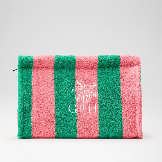 Cabana Stripe Terry Pouch | Mark and Graham