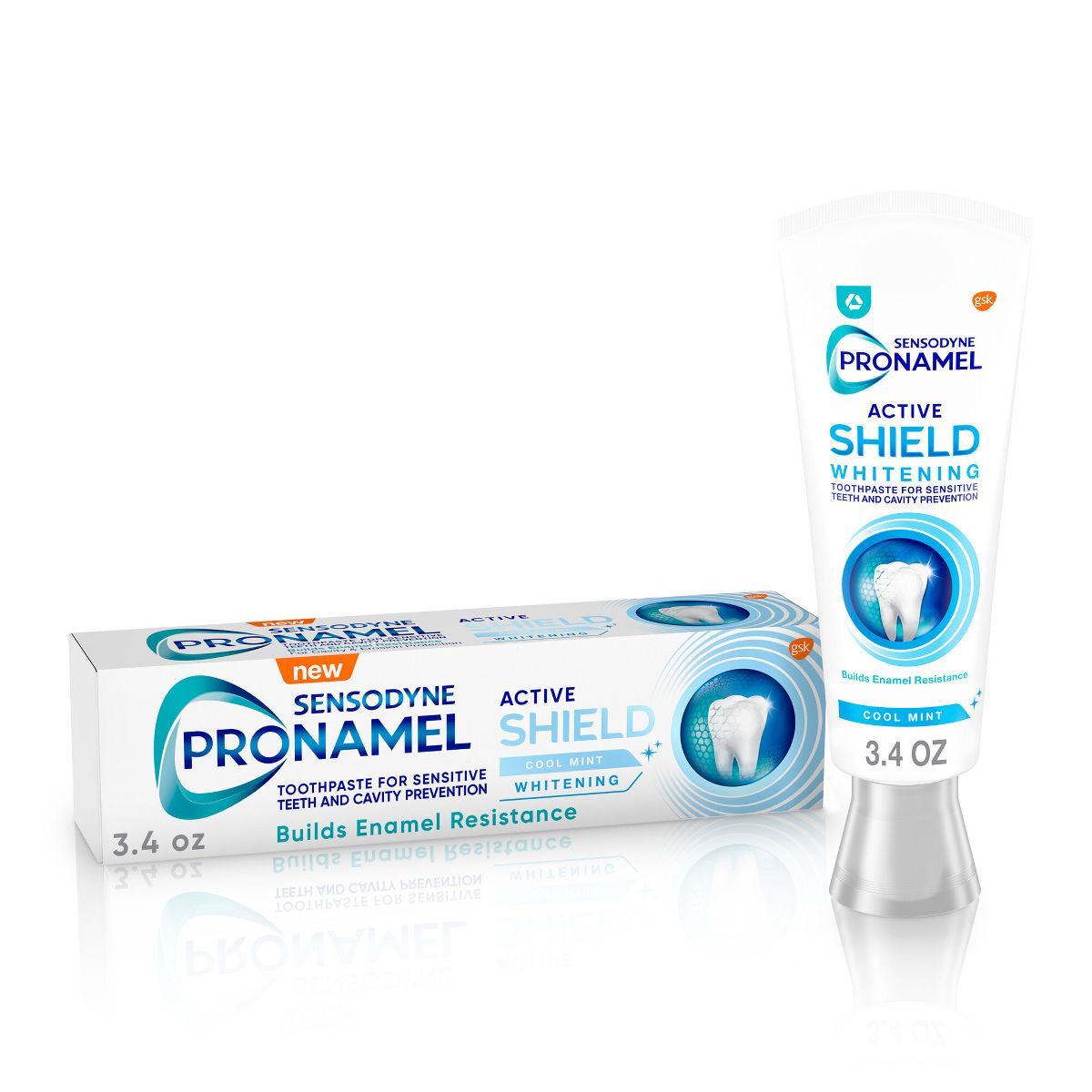Sensodyne Pronamel Active Shield Whitening Toothpaste - Cool Mint - 3.4oz/1pk | Target