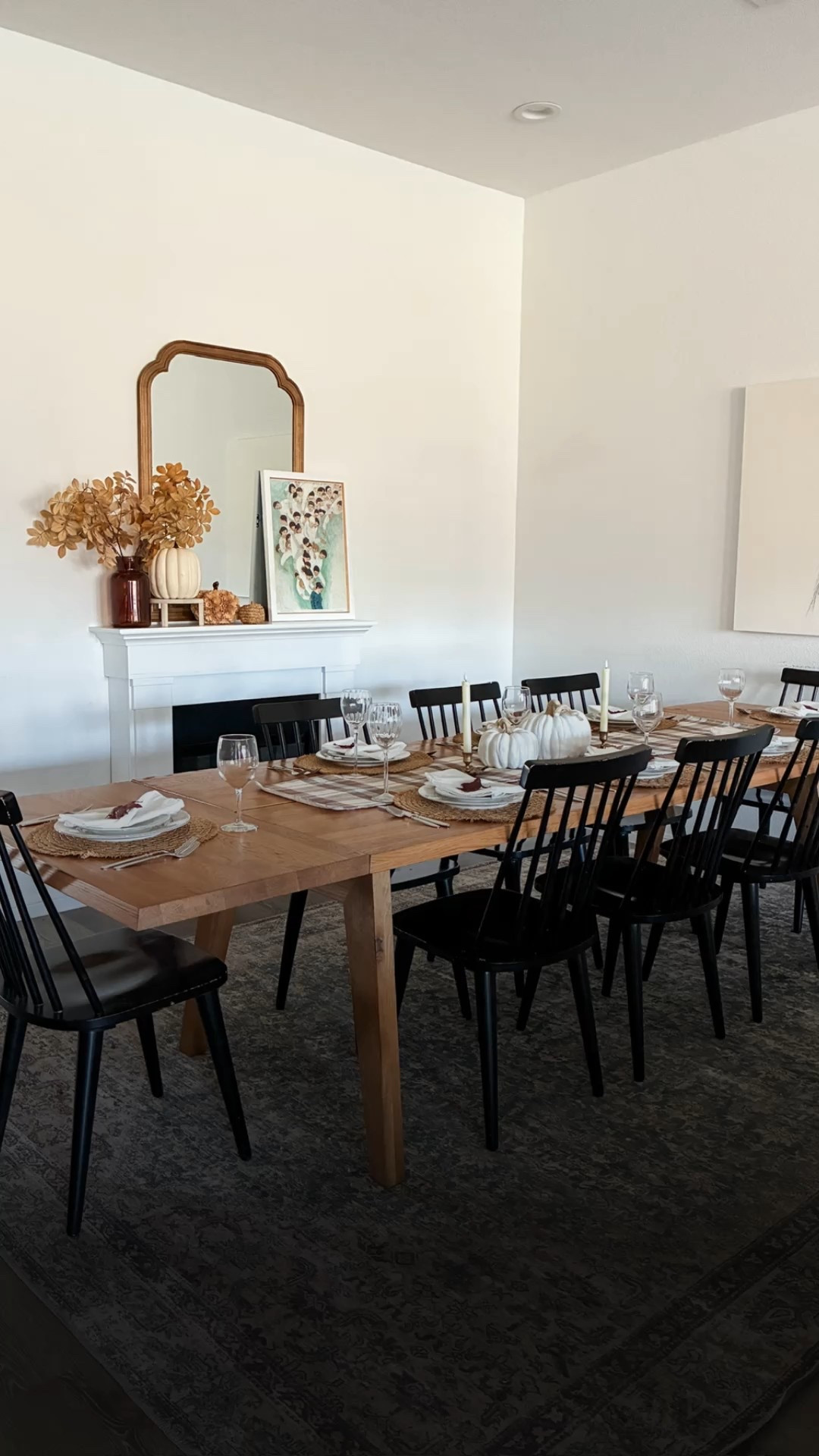 Thanksgiving tablescape that is simple and warm. Happy Thanksgiving! 

#LTKHome #LTKHoliday