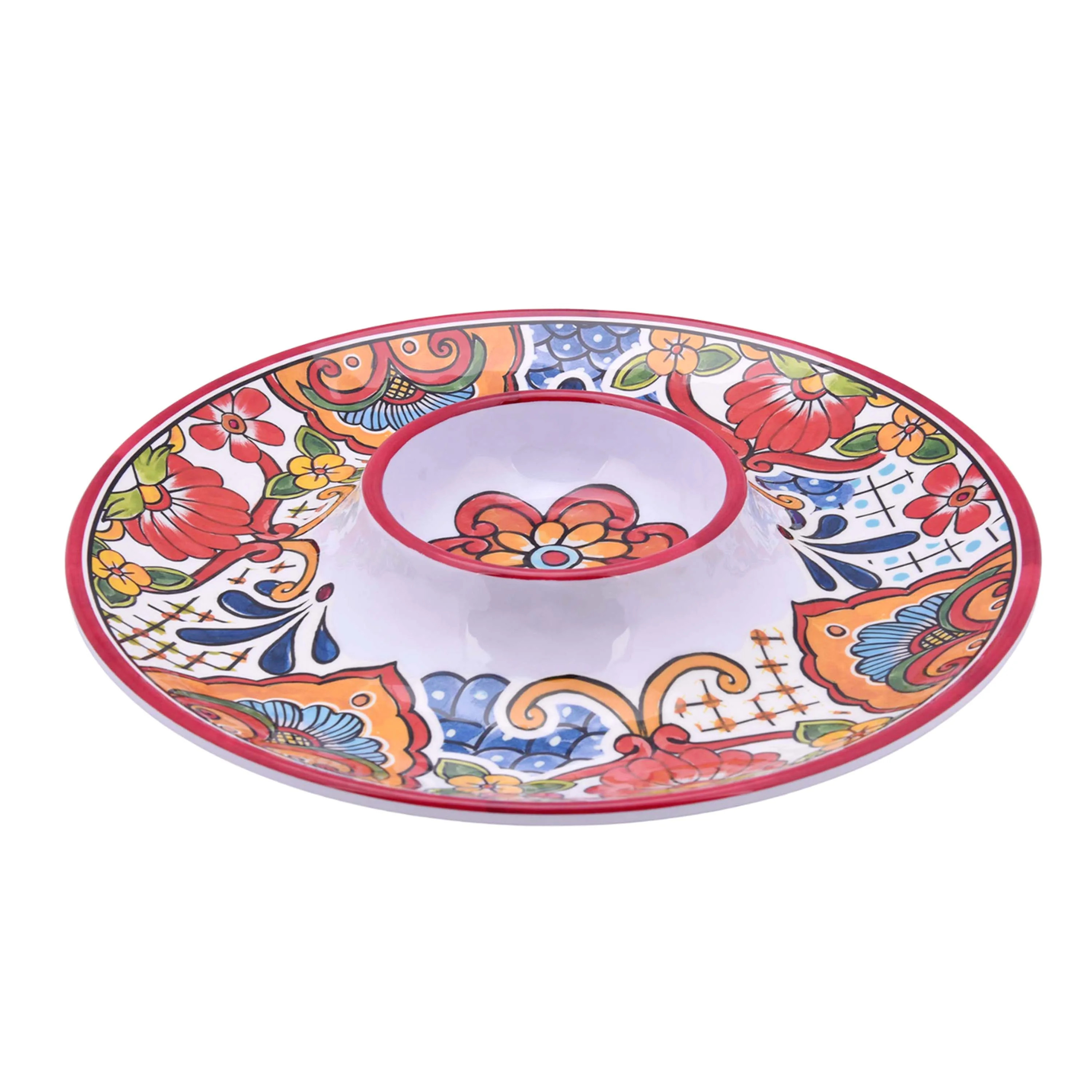 PreparaPrepara Chip and Dip Tray Serving Platter, RedUSD$8.92Price when purchased online | Walmart (US)