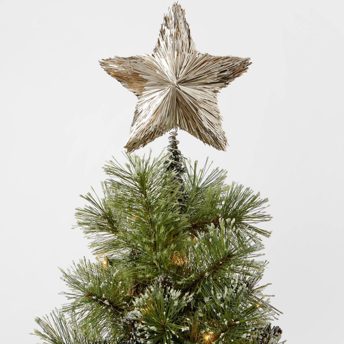 11" Tinsel Star Christmas Tree Topper Champagne - Wondershop™ | Target