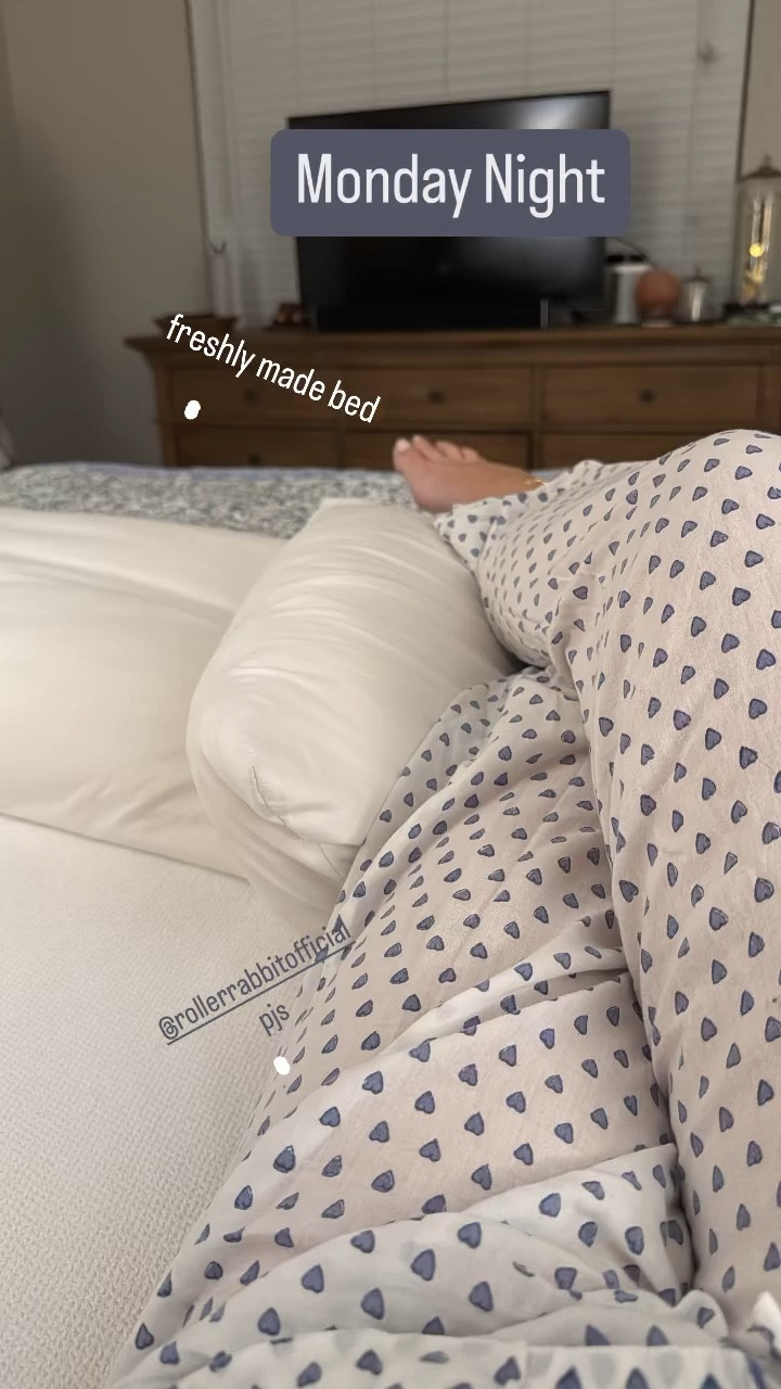 Monday Night freshly made bed @rollerrabbitofficial pjs (fits TTS)

#LTKStyleTip #LTKMidsize