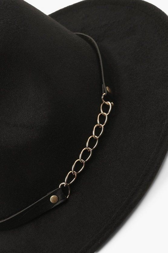 Chain Detail Fedora Hat | Boohoo.com (US & CA)