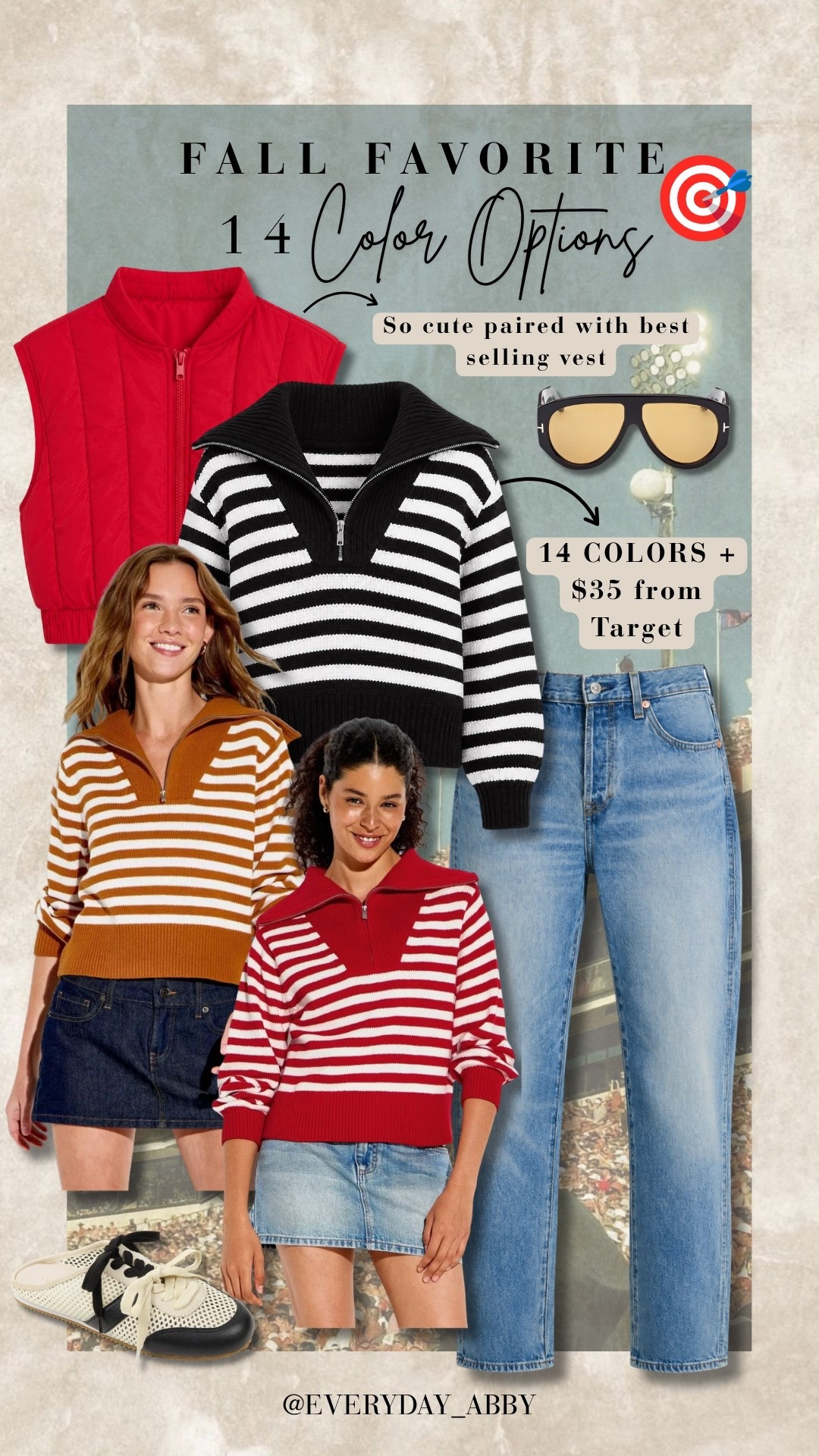 Target did it again 👏 this new half zip sweater is too cute for fall game days + it comes in 14 different colors ✨✨

#LTKSeasonal #LTKdayinmylife #LTKootd