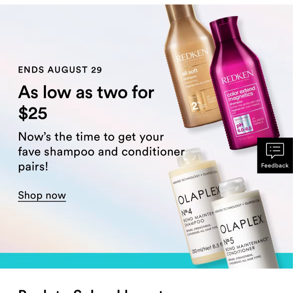 My favorite hair product from Ulta on sale! 
Shampoo / conditioner / leave in conditioner / hair repair mask / protectant 

#LTKFindsUnder50 #LTKBeauty #LTKSaleAlert