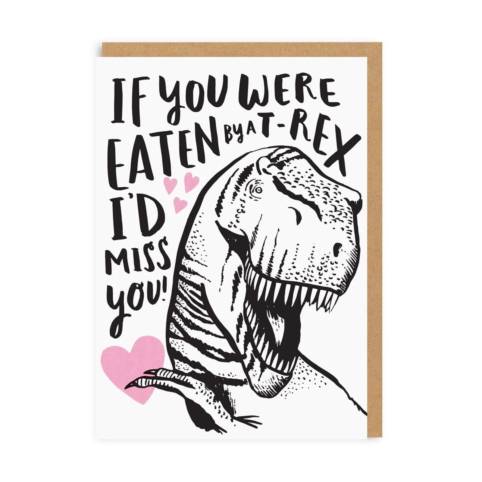 Eaten By a T-Rex Valentine's Day Card | Oliver Bonas | Oliver Bonas (Global)