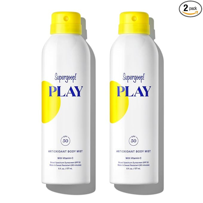 Supergoop! PLAY SPF 50 Antioxidant Body Mist w/Vitamin C - 6 fl oz, 2 Pack - Broad Spectrum Sunsc... | Amazon (US)