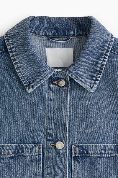 Short Twill Jacket - Denim blue - Ladies | H&M US | H&M (US + CA)