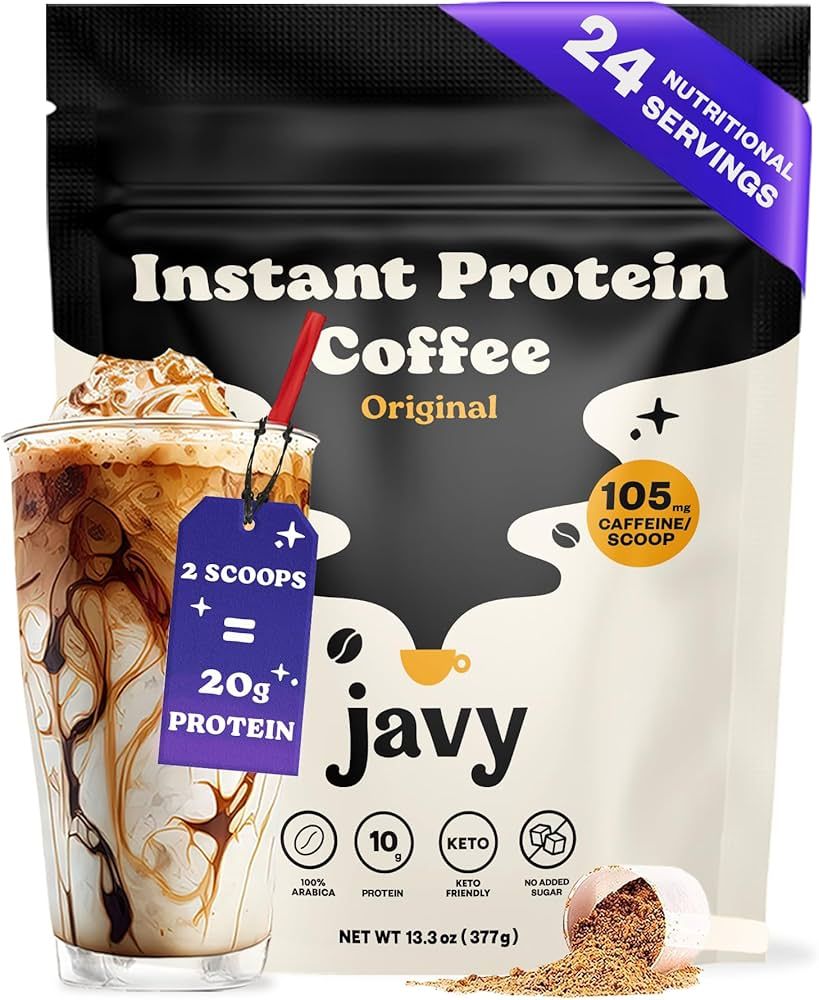 Javy Instant Coffee Protein Coffee - Premium Whey Protein & Instant Coffee - 100% Arabica Coffee ... | Amazon (US)