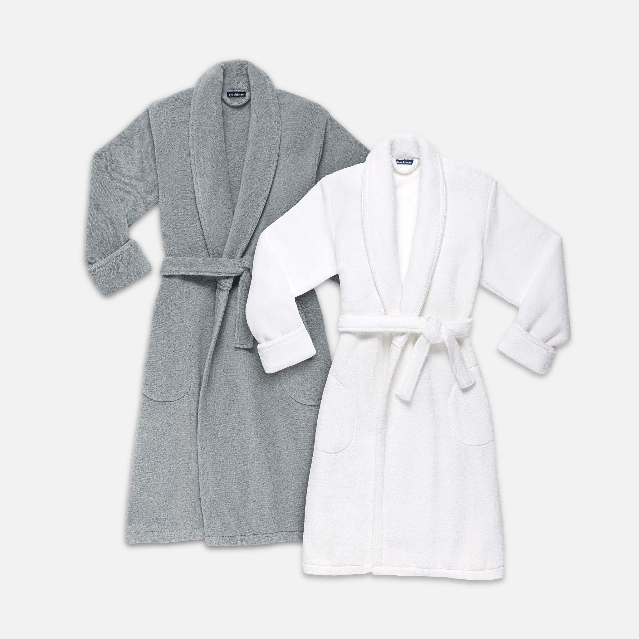 Brooklinen Mine and Yours Robe Bundle Women's in Pewter | Brooklinen