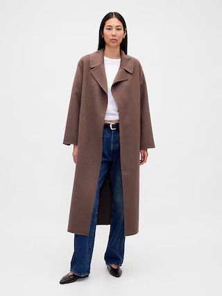 Wool-Blend Wrap Coat | Gap (US)