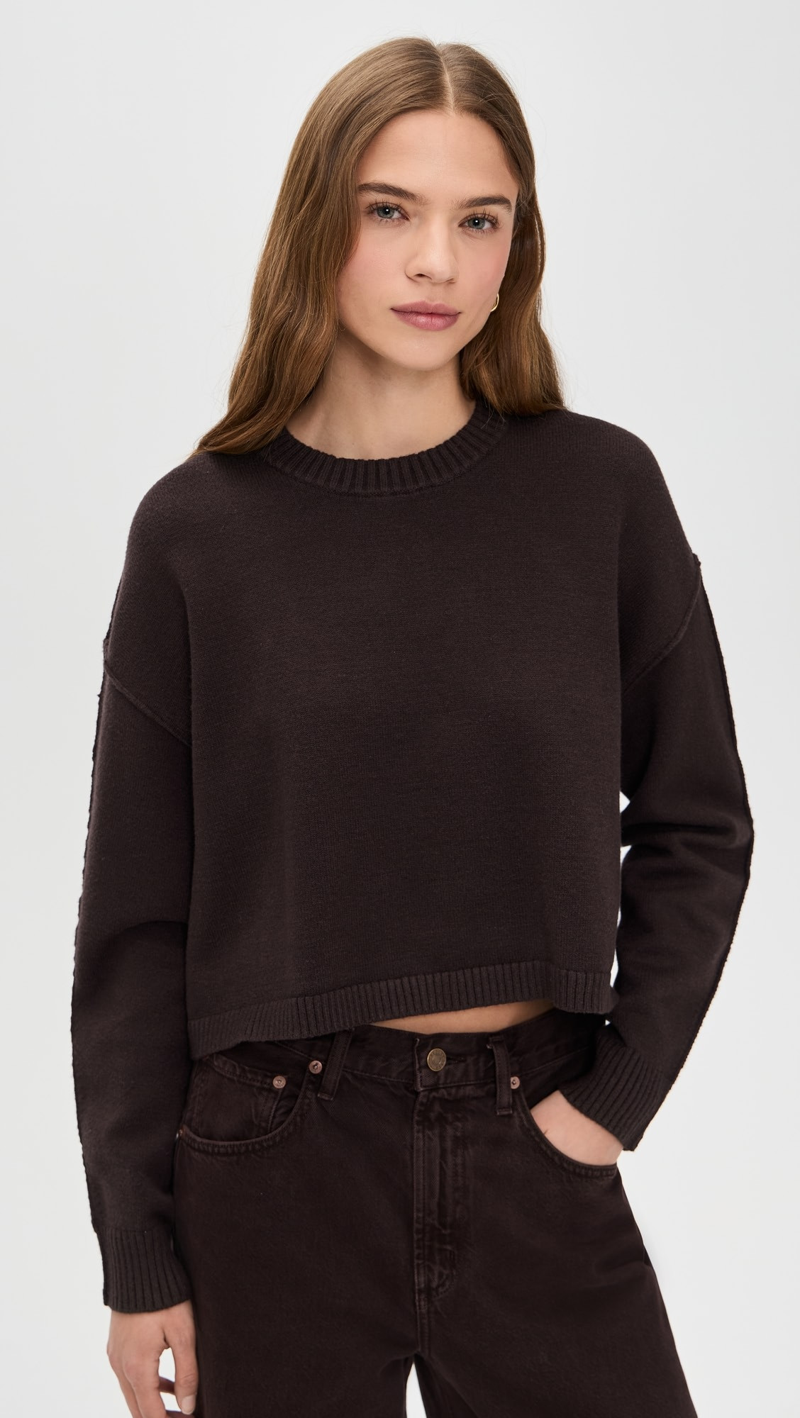 Cozy Knit Crew Neck Sweatshirt | Shopbop