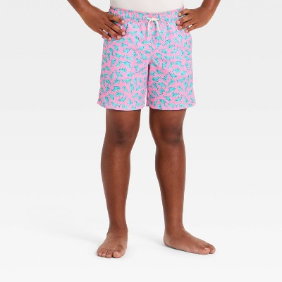 Boys' Shark Printed Swim Trunks - Cat & Jack™ Pink M | Target