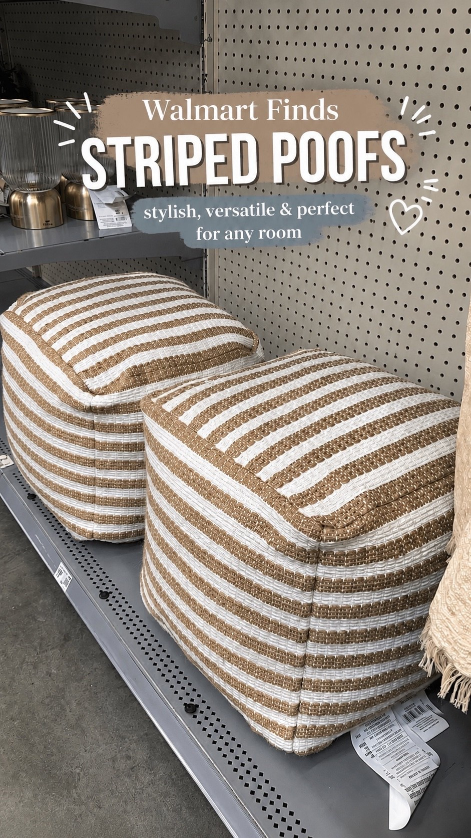 Home decor lovers, don’t sleep on Walmart. 🤍 These striped poofs are giving cozy, designer-inspired vibes.

#LTKSeasonal #LTKHome #LTKSaleAlert