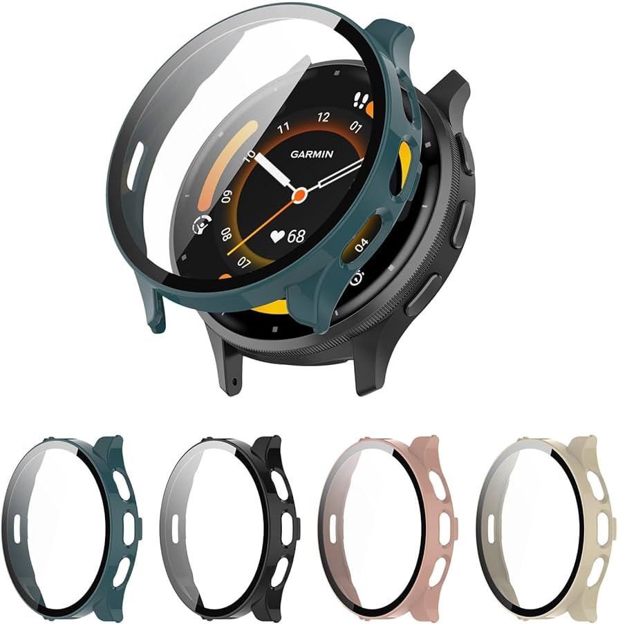 [4-Pack] Case with Tempered Glass Screen Protector Compatible with Garmin Venu 3S (41MM), Ultra-T... | Amazon (US)