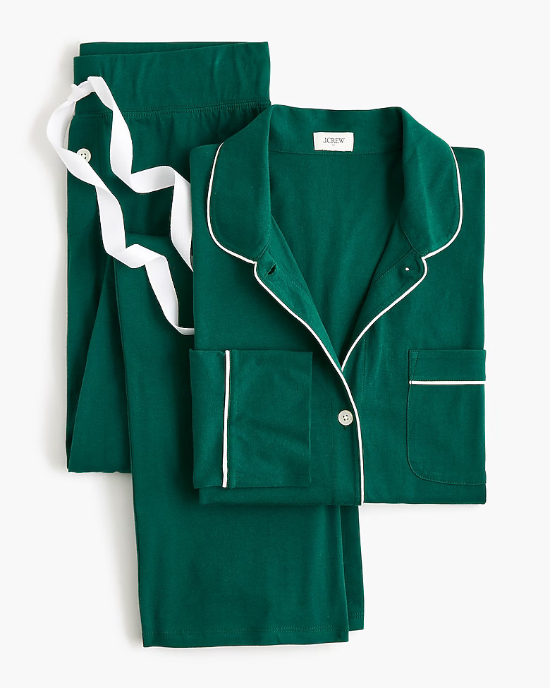Long-sleeve knit pajama set | J.Crew Factory