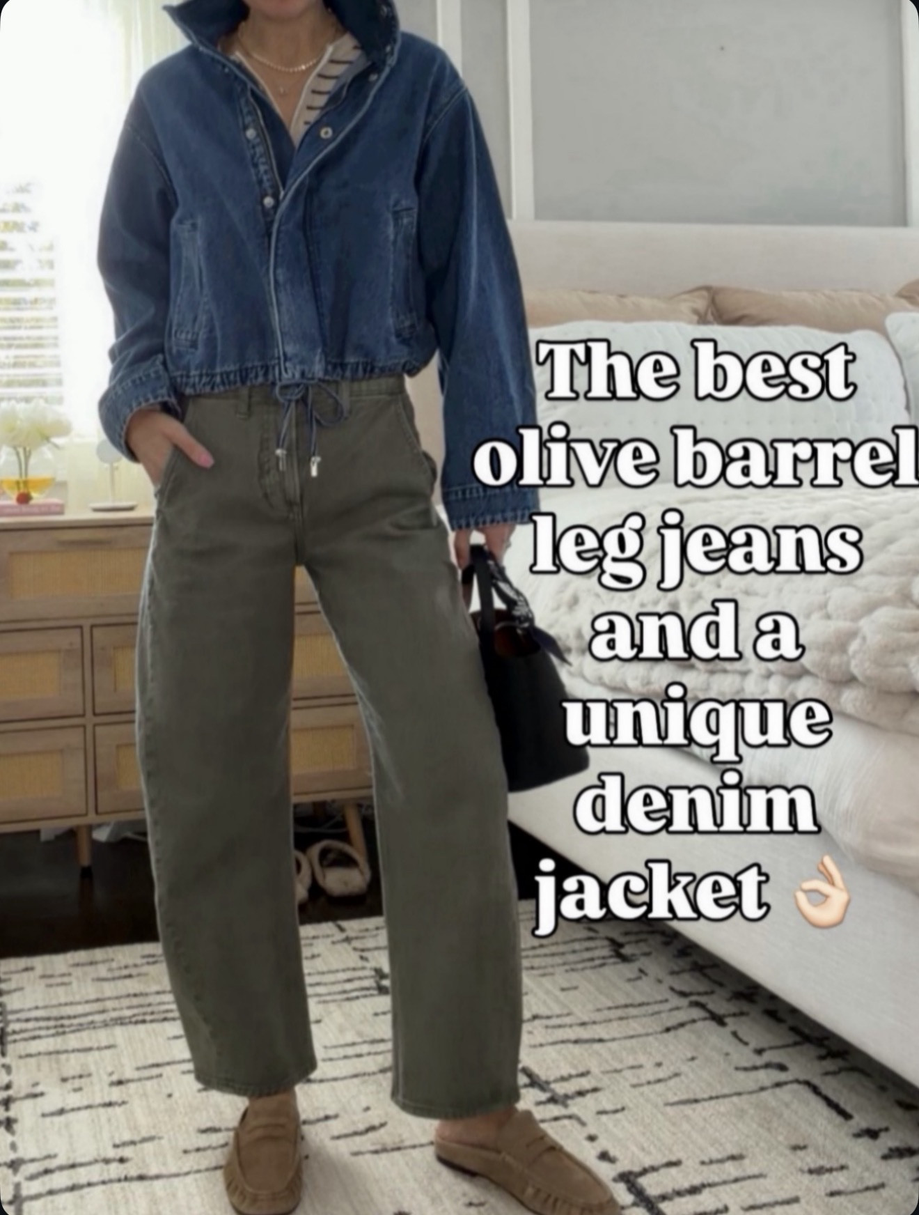 The olive jeans that instantly make your outfit look styled 👌 🔗⬇️ wearing size 24 short 

#LTKootd #LTKOver40 #LTKmomlife