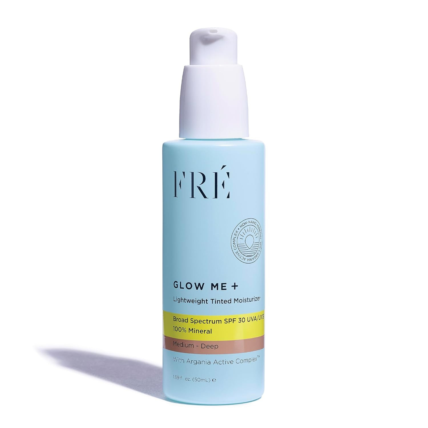 Tinted Mineral Sunscreen with Non-Nano Zinc Oxide, SPF 30 Face Moisturizer, GLOW ME by FRE Skinca... | Amazon (US)