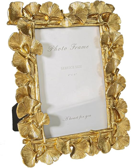 4x6 Vintage Picture Frames, Gold Photo Frame for Table Top Display and Wall Hanging Home Decor | Amazon (US)
