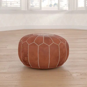 Carolos Leather Pouf | Wayfair North America