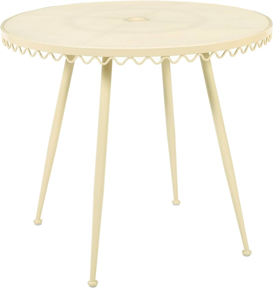 Tov Furniture Erica Outdoor Cafe Table (Cream) | Amazon (US)