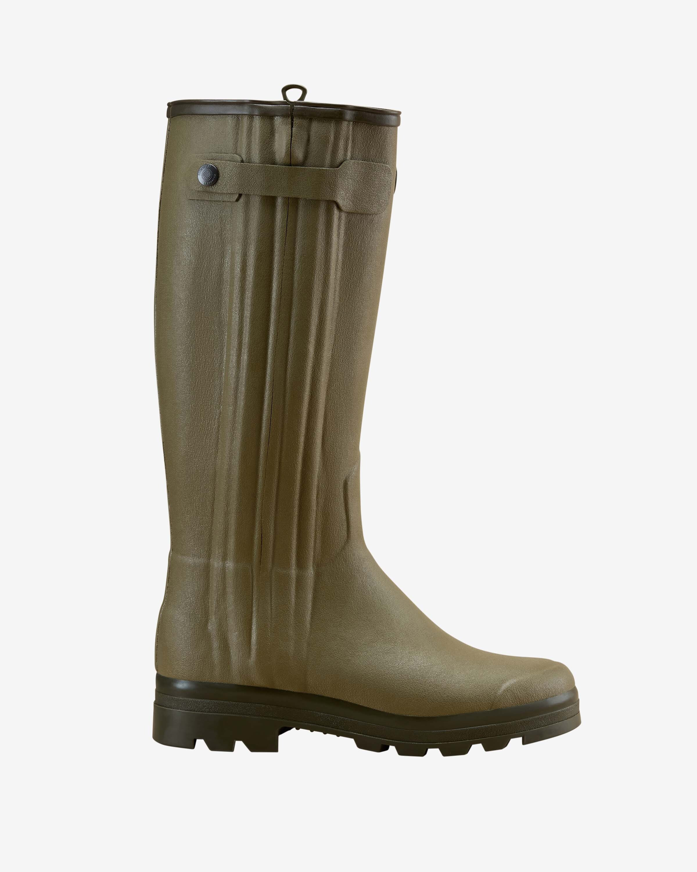 Men's Chasseur Leather Lined Wellington Boot - Iconic Green | Le Chameau